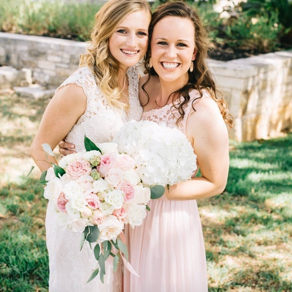 David’s Bridal Petal Bridesmaid dress long - Picture 3 of 5